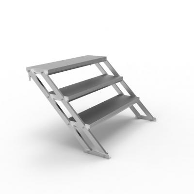 3 steps aluminum adjustable stair for 40-80cm high stage